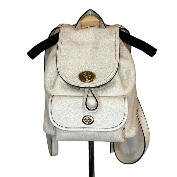 NWT Coach mini rucksack in chalk Coach C8258 Mini Court Backpack Light Khaki Signature Chalk  main image 4